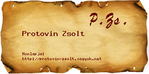 Protovin Zsolt névjegykártya